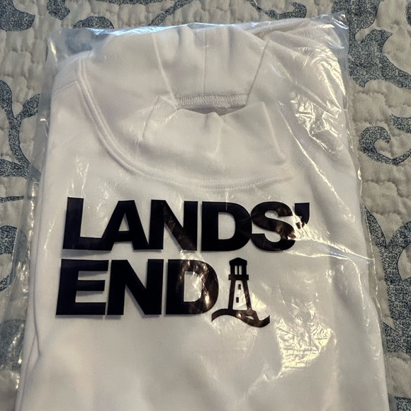 Lands End mock turtleneck 2X white - Picture 2 of 4